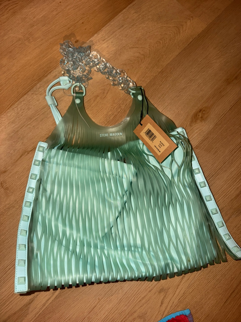 Steve Madden Laser Cut Out Bag Aqua Brand New With Tag